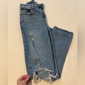 Abercrombie high rise curve love dad Jean